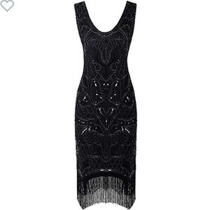 Gatsby Flapper Dress - Black
